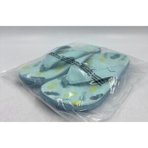 Spenco Yumi Womens Ladies Aqua Slip On Arch Support Flip-Flop Sandals Sz 8B NEW